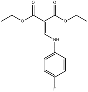 (4-FLUOROPHENYLAMINO)METHYLENEMALONIC ACID DIETHYL ESTER 化学構造式