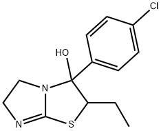 3-(4-クロロフェニル)-2-エチル-2,3,5,6-テトラヒドロイミダゾ[2,1-b]チアゾール-3-オール 化学構造式