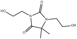 1,3-二羟乙基-5,5-二甲基海因,26850-24-8,结构式