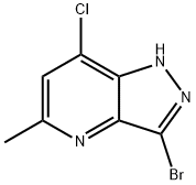 3-BROMO-7-CHLORO-5-METHYL-1H-PYRAZOLO[4,3-B]PYRIDINE Struktur