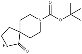 1-氧代-2,8-二氮杂螺[4,5]癸烷-8-甲酸叔丁酯,268550-48-7,结构式
