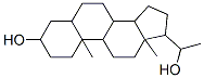 17-(1-hydroxyethyl)-10,13-dimethyl-2,3,4,5,6,7,8,9,11,12,14,15,16,17-tetradecahydro-1H-cyclopenta[a]phenanthren-3-ol 化学構造式