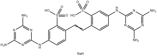 disodium 4,4'-bis[(4,6-diamino-1,3,5-triazin-2-yl)amino]stilbene-2,2'-disulphonate Structure