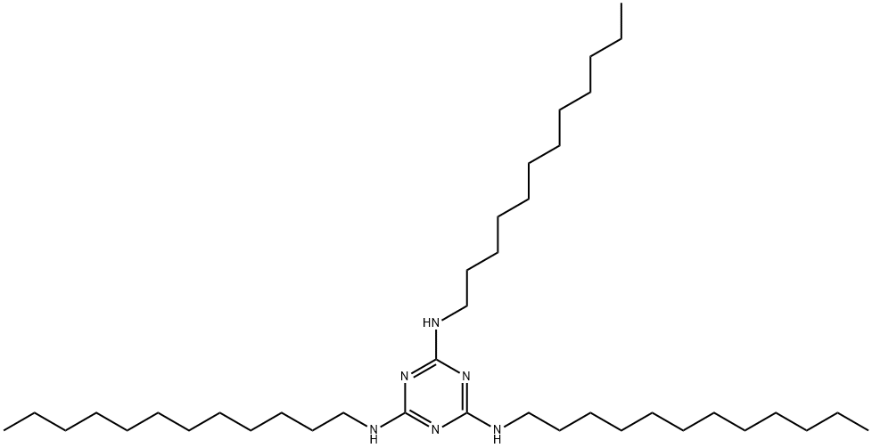 N,N',N''-トリドデシル-1,3,5-トリアジン-2,4,6-トリアミン 化学構造式