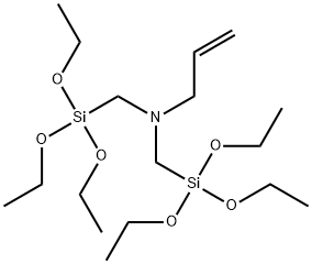 N,N-ビス[(トリエトキシシリル)メチル]-2-プロペン-1-アミン 化学構造式