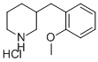 3-(2-METHOXYBENZYL)PIPERIDINE HYDROCHLORIDE 化学構造式