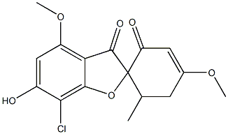 7-Chloro-6-hydroxy-4,4'-dimethoxy-6'-methylspiro[benzofuran-2(3H),1'-[3]cyclohexene]-2',3-dione Structure