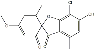 7-Chloro-6-hydroxy-4'-methoxy-4,6'-dimethylspiro[benzofuran-2(3H),1'-[3]cyclohexene]-2',3-dione Structure