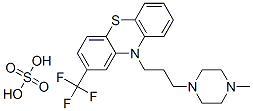 10-[3-(4-methyl-1-piperazinyl)propyl]-2-(trifluoromethyl)phenothiazine sulphate  Struktur