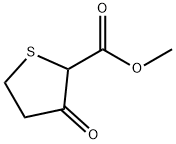 テトラヒドロ-3-オキソ-2-チオフェンカルボン酸メチル 化学構造式