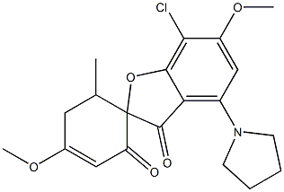 26891-71-4 7-Chloro-4',6-dimethoxy-6'-methyl-4-(1-pyrrolidinyl)spiro[benzofuran-2(3H),1'-[3]cyclohexene]-2',3-dione