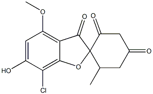 7-Chloro-6-hydroxy-4-methoxy-6'-methylspiro[benzofuran-2(3H),1'-cyclohexane]-2',3,4'-trione Structure