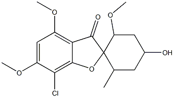 7-Chloro-4'-hydroxy-2',4,6-trimethoxy-6'-methylspiro[benzofuran-2(3H),1'-cyclohexan]-3-one Structure