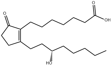 (15S)-15-Hydroxy-9-oxoprost-8(12)-en-1-oic acid Struktur