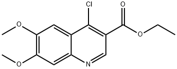 4-CHLORO-6,7-DIMETHOXY-QUINOLINE-3-CARBOXYLIC ACID ETHYL ESTER Struktur
