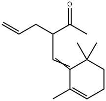 3-[(2,6,6-三甲基-2-环己烯-1-亚基)甲基]-5-己烯-2-酮, 26903-19-5, 结构式