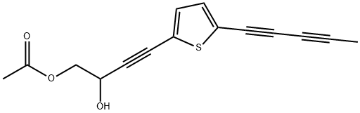 2-(4-Acetoxy-3-hydroxy-1-butynyl)-5-(1,3-pentadiynyl)thiophene Structure