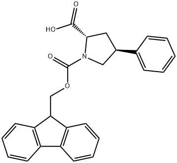 (2S,4S)-FMOC-4-苯基吡咯烷-2-羧酸 1G, 269078-71-9, 结构式