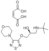 チモロールマレイン酸塩 化学構造式