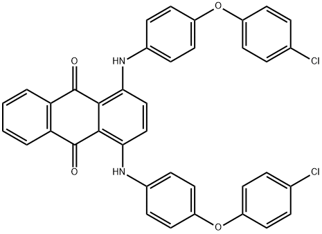 1,4-bis[4-(4-chlorophenoxy)anilino]anthraquinone  Structure
