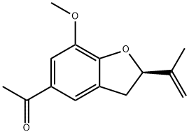 5-Acetyl-2,3-dihydro-2-isopropenyl-7-methoxybenzofuran,26931-59-9,结构式