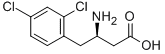BENZENEBUTANOIC ACID, BETA-AMINO-2,4-DICHLORO-, (BETAR)- 化学構造式