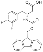 FMOC-(R)-3-AMINO-4-(3,4-DIFLUORO-PHENYL)-BUTYRIC ACID Structure