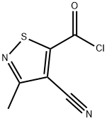 5-Isothiazolecarbonyl chloride, 4-cyano-3-methyl- (9CI) 化学構造式