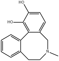 5,6,7,8-テトラヒドロ-6-メチルジベンゾ[c,e]アゾシン-1,2-ジオール 化学構造式