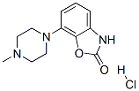 2(3H)-BENZOXAZOLONE, 7-(4-METHYL-1-PIPERAZINYL)-, MONOHYDROCHLORIDE Structure