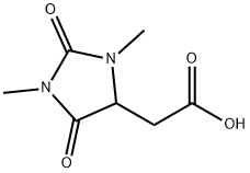 2-(1,3-二甲基-2,5-二氧代-咪唑啉-4-基)乙酸 结构式