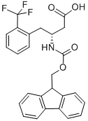 FMOC-(R)-3-AMINO-4-(2-TRIFLUOROMETHYL-PHENYL)-BUTYRIC ACID Struktur