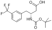 BOC-(R)-3-氨基-4-(3-三氟甲苯基)丁酸, 269726-74-1, 结构式