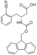 FMOC-(R)-3-AMINO-4-(2-CYANO-PHENYL)-BUTYRIC ACID 化学構造式