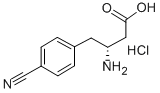 (R)-3-AMINO-4-(4-CYANOPHENYL)BUTANOIC ACID HYDROCHLORIDE 化学構造式