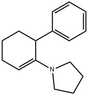 1-(6-フェニル-1-シクロヘキセン-1-イル)ピロリジン 化学構造式