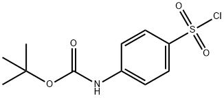 TERT-BUTYL [4-(CHLOROSULFONYL)PHENYL]CARBAMATE Struktur