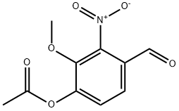 4-甲酰-2-甲氧基-3-硝基乙酸苯酯, 2698-69-3, 结构式