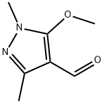 5-メトキシ-1,3-ジメチル-1H-ピラゾール-4-カルブアルデヒド 化学構造式