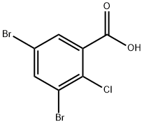 benzoic acid, 3,5-dibromo-2-chloro- Struktur