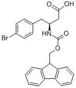 (S)-3-(9H-フルオレン-9-イルメトキシカルボニルアミノ)-4-(4-ブロモフェニル)酪酸 化学構造式