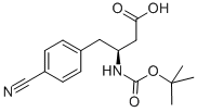N-叔丁氧羰基-(S)-3-氨基-4-(4-氰基苯基)丁酸,270065-89-9,结构式