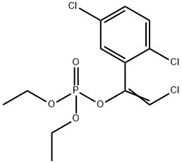 1,4-Dichloro-2-[(Z)-2-chloro-1-diethoxyphosphoryloxy-ethenyl]benzene Structure