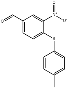 4-ó(4-甲基苯基)硫代-3-硝基苯甲醛, 270262-89-0, 结构式