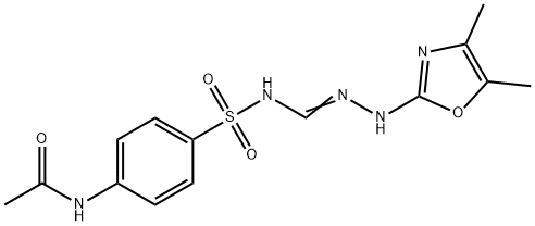 N-[4-[[[[(4,5-dimethyloxazol-2-yl)amino]iminomethyl]amino]sulphonyl]phenyl]acetamide Structure