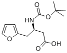 BOC-(R)-3-AMINO-4-(2-FURYL)-BUTYRIC ACID Struktur