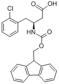 FMOC-(S)-3-AMINO-4-(2-CHLORO-PHENYL)-BUTYRIC ACID 化学構造式