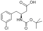 (S)-N-叔丁氧羰基-3-氨基-4-(3-氯苯基)丁酸,270596-39-9,结构式