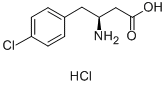 (S)-3-アミノ-4-(4-クロロフェニル)酪酸塩酸塩 化学構造式
