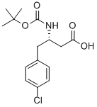 BOC-(S)-3-氨基-4-(4-氯苯基)-丁酸, 270596-42-4, 结构式